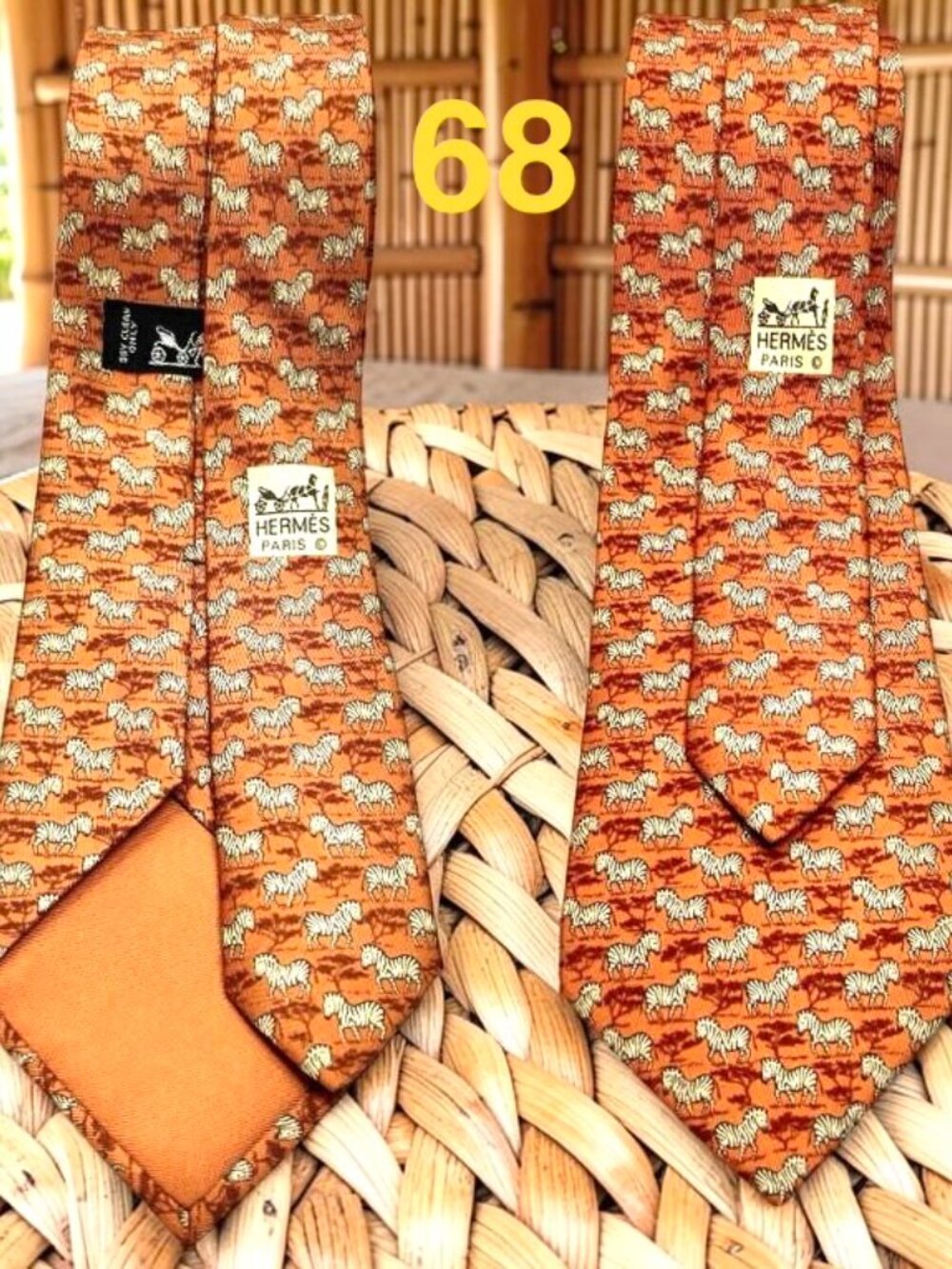 3:  Classic Vintage HEREMES Neckties 100% Silk Neck Tie French Made (SELECT 1
